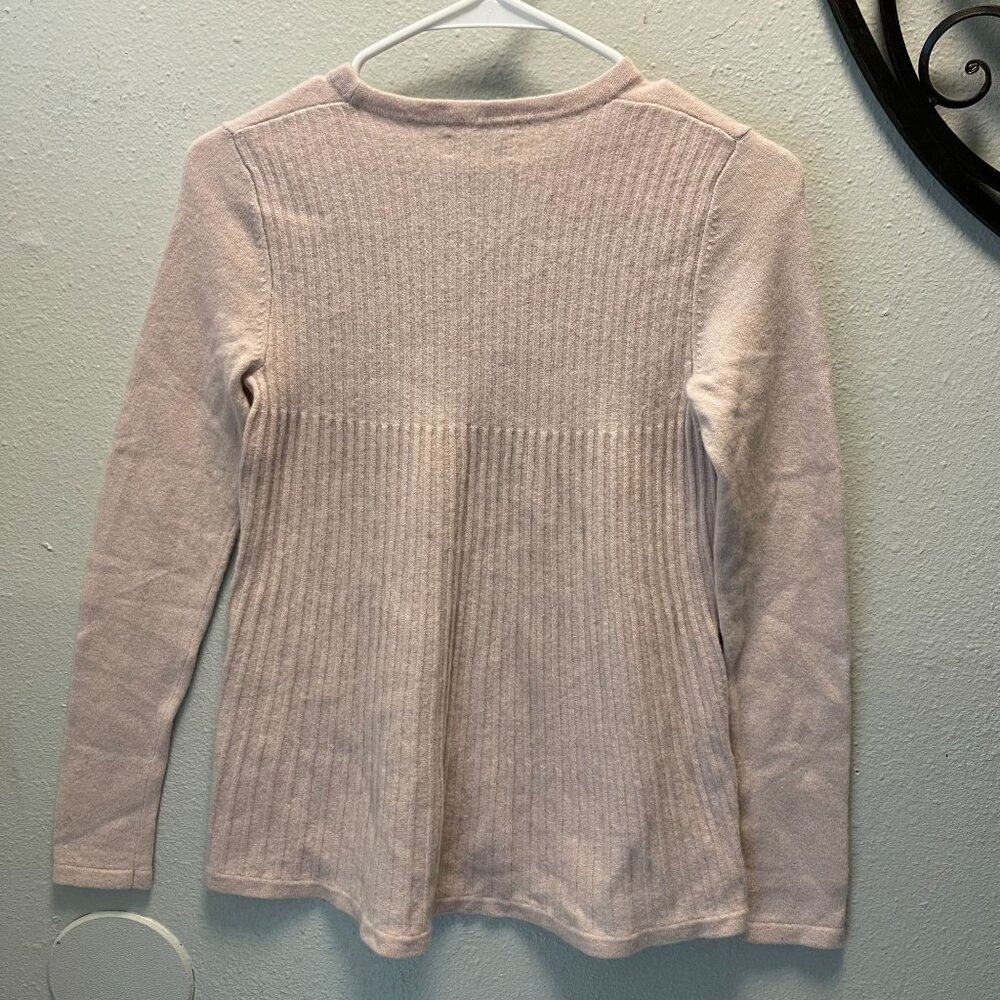 St.‎ Tropez West Womens 100% 2-Ply Cashmere Sweater Size S Light Pink